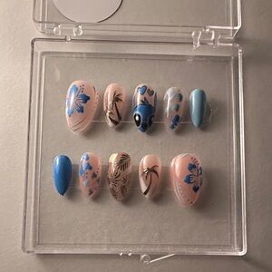 Blue and Pink Nail Art Set